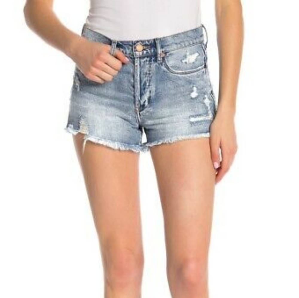 BLANKNYC High-rise distressed denim shorts